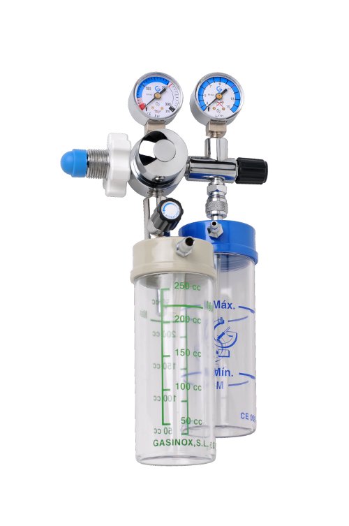 GMCA708 Pressure regulator with flow meter and aspiration